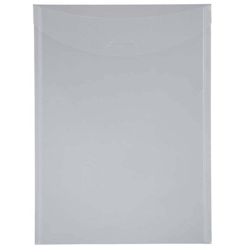 JAM PAPER Plastic Envelopes with Tuck Flap Closure - Letter Open End - 9 7/8 x 11 3/4 - Clear - 12/Pack - Image 1